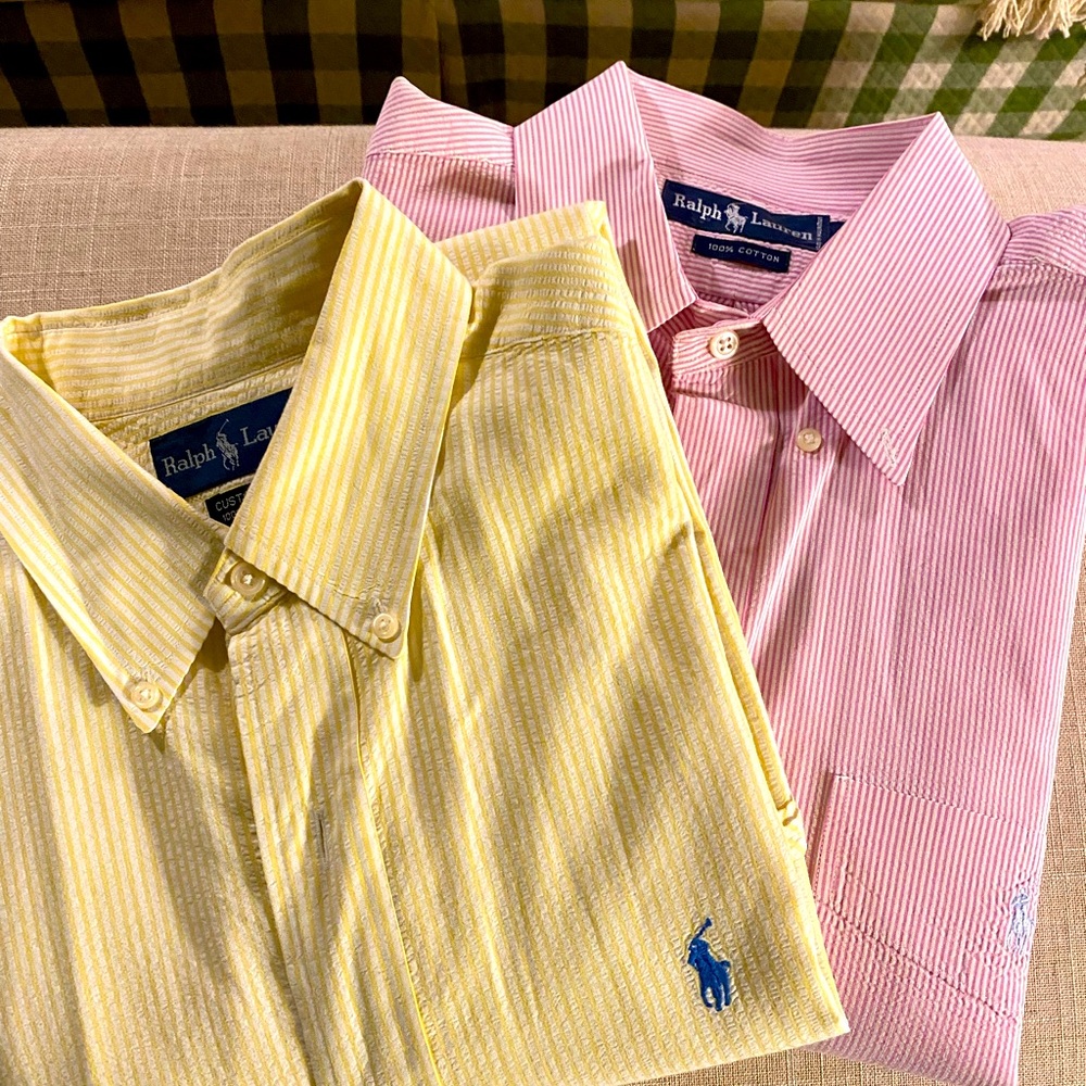 Short sleeve seersucker Polo by Ralph Lauren shirts
